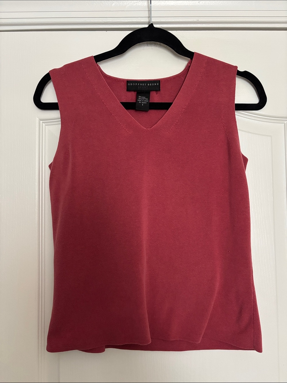 Geoffrey Beene Sleeveless V-Neck Tank - Rose